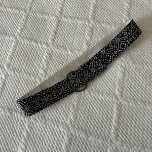 Black and White Patterned Belt